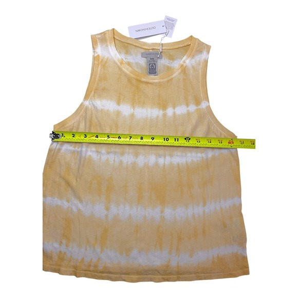 Outerknown Womens Medium Trippy Tank Top Yellow Tie Dye Organic Cotton New W/Tag - Picture 6 of 10